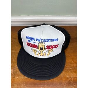 Vintage Nissin Winning Isnt‎ Everything Losing Sucks Trucker Hat Snapback Black